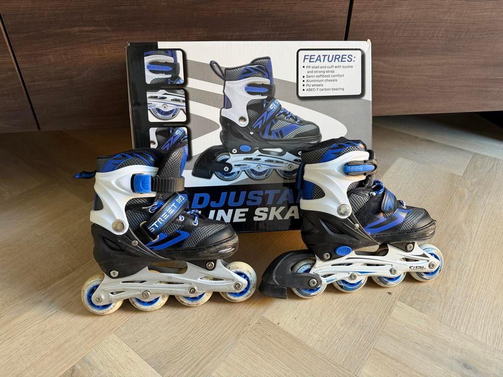 Verstelbare Skeelers - Street Rider maat 31-34, Verstelbaar, Kinderen, Zo goed als nieuw, Inline skates 4 wielen