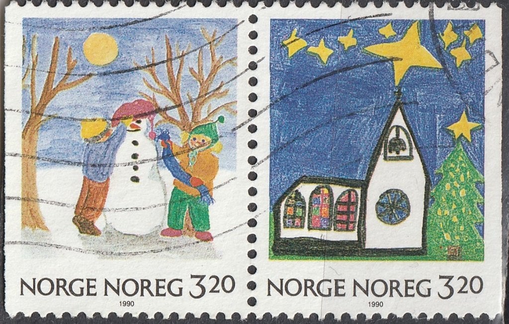 Noorwegen Michel nr. 1057-1058 Gebruikt Paar, Postzegels en Munten, Postzegels | Europa | Scandinavië, Verzenden, Noorwegen, Gestempeld