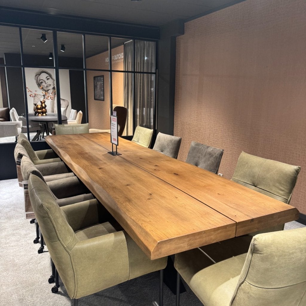 Eettafel DUTCHZ 1402 - 350x100 - Massief Rustiek Eiken -, Huis en Inrichting, Niet ingevuld, Niet ingevuld, Niet ingevuld