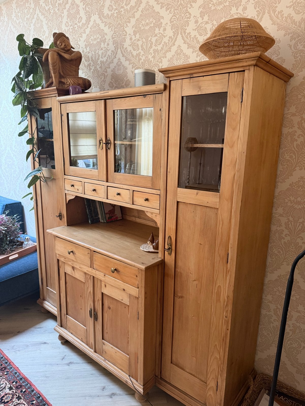 Antieke grenen buffetkast / dressoir, Ophalen