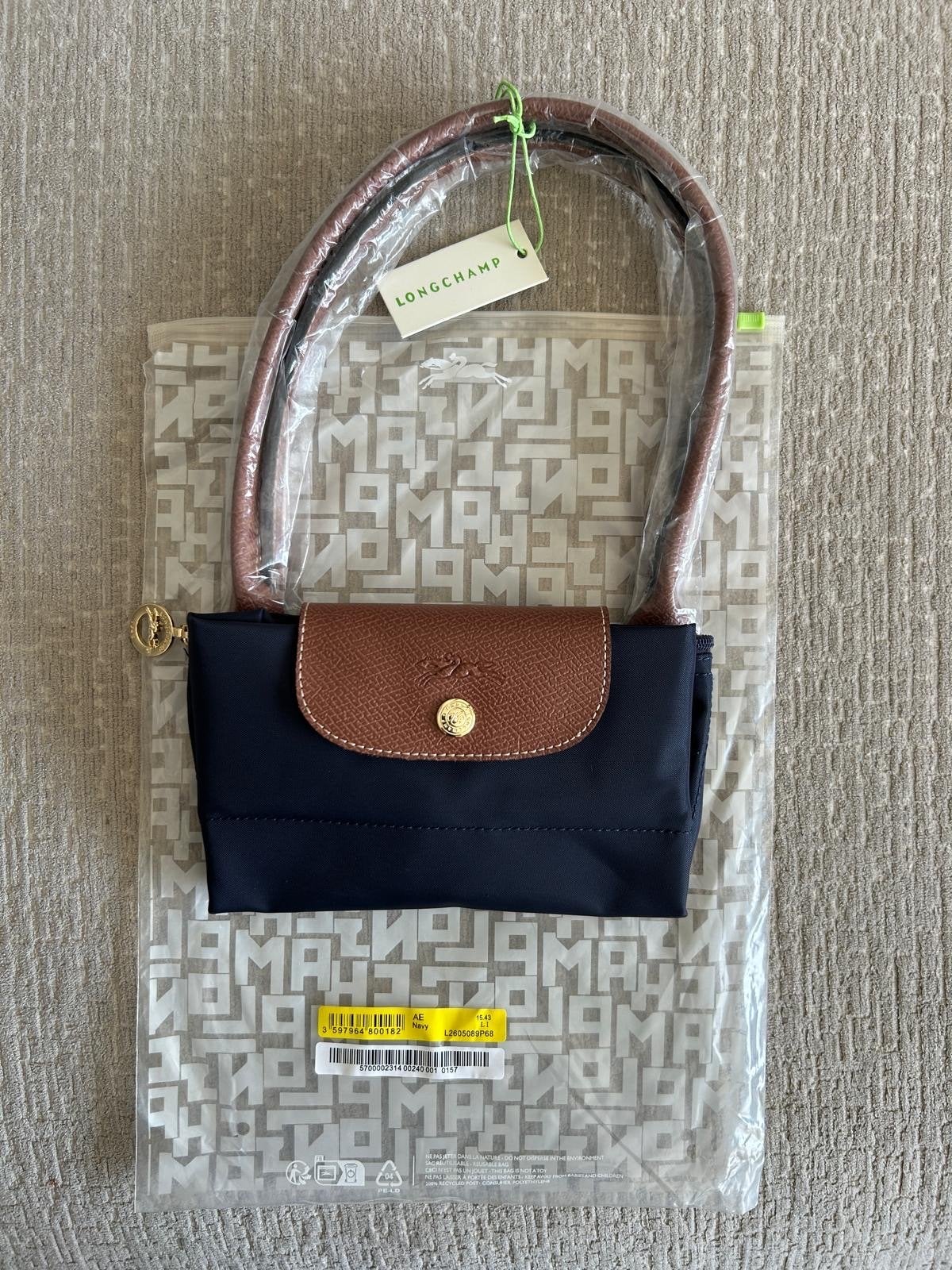 Longchamp Le Pliage Tas Navy Blauw - Nieuw (M & L), Ophalen of Verzenden, Nieuw, Blauw, Handtas