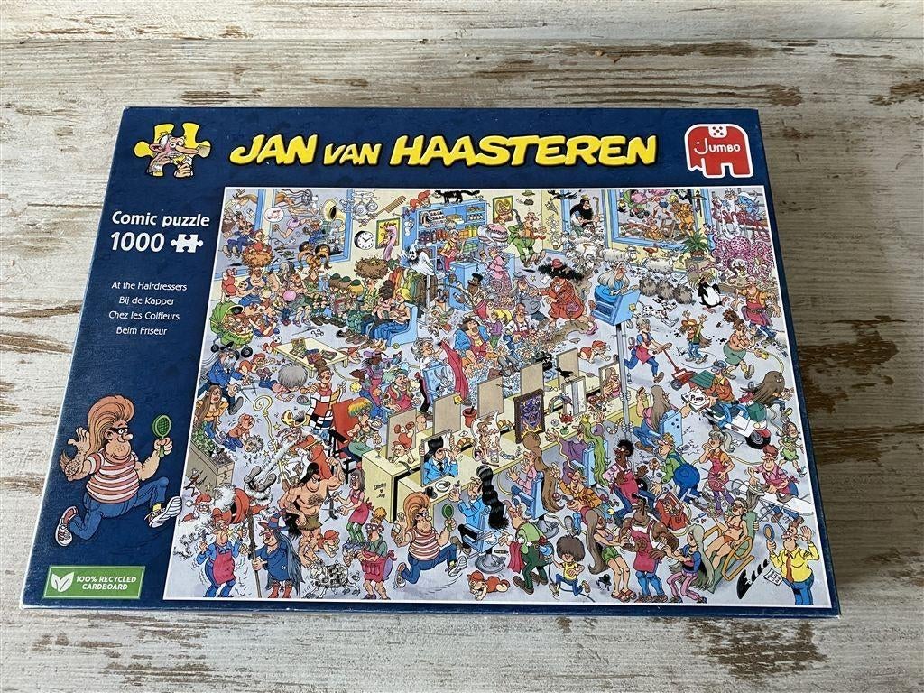 Jan van haasteren - bij de kapper 1000 stuks [s578], Verzenden, 500 t/m 1500 stukjes, Zo goed als nieuw