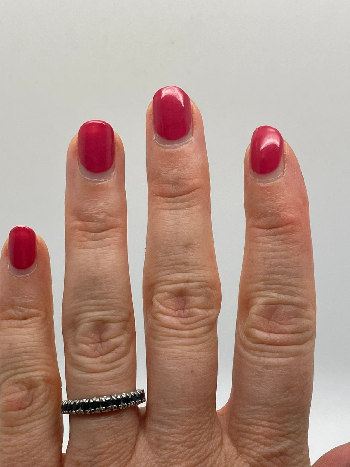 E226 Prachtige zilveren ring blauwe saffier maat 17,75, Ophalen of Verzenden, Zilver, Ring, Met edelsteen