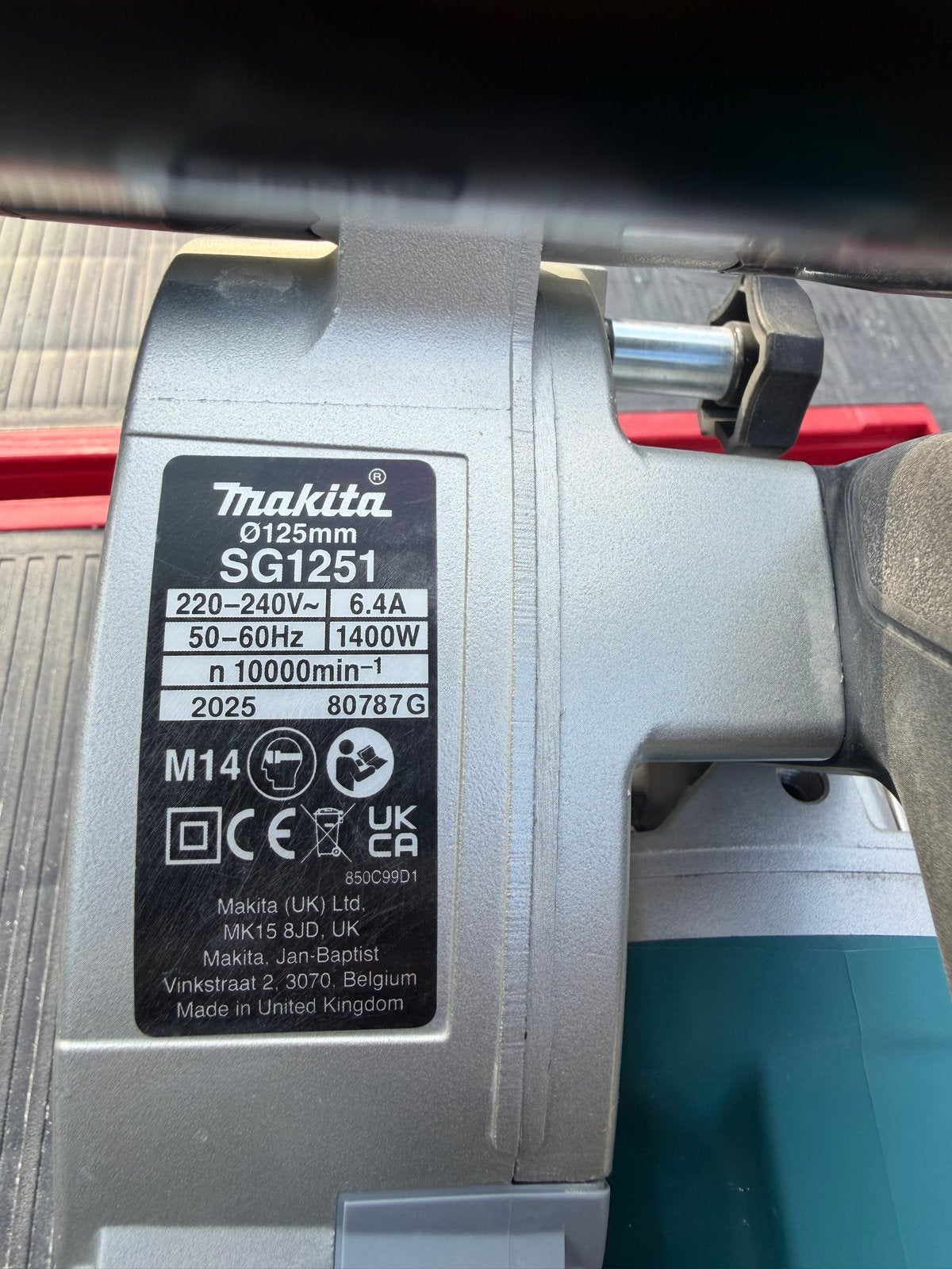 Foto 4 van Makita SG1251J Muurfrees - nieuw gekocht op 08-05-26 met bon