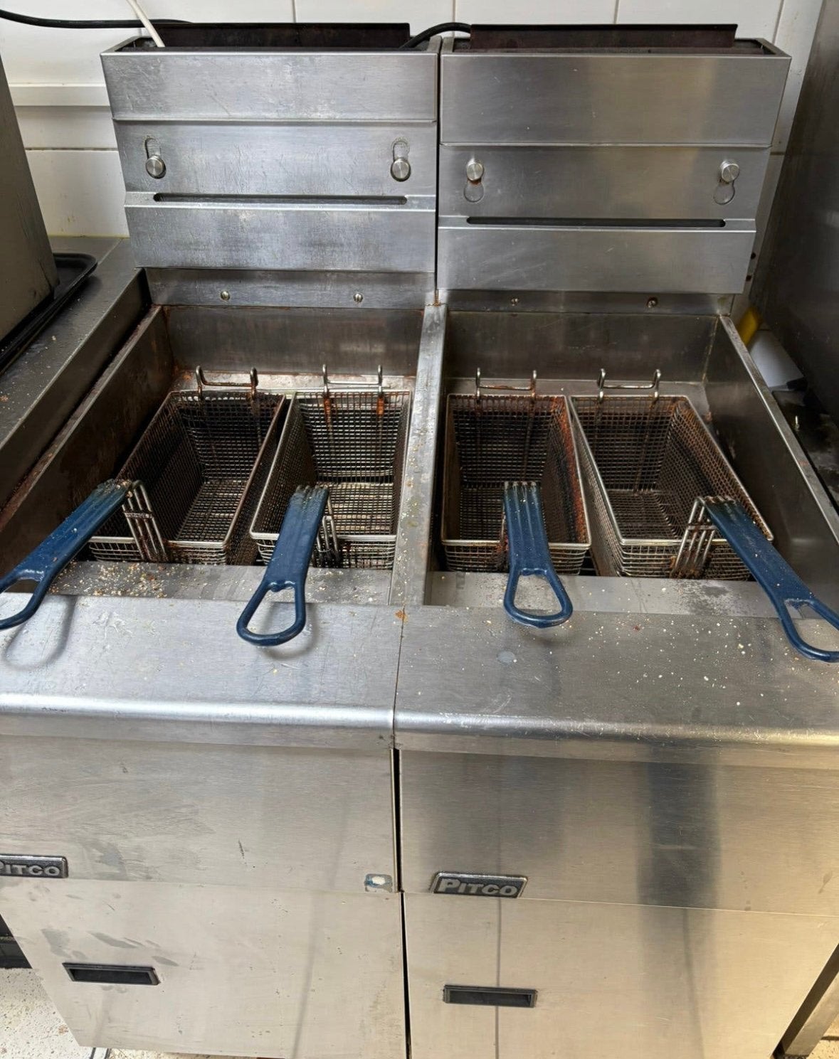 Pitco frutuurpan friteuse 2 stuks frituur gas pitco, Witgoed en Apparatuur, 4 liter of meer, Ophalen of Verzenden, Zo goed als nieuw