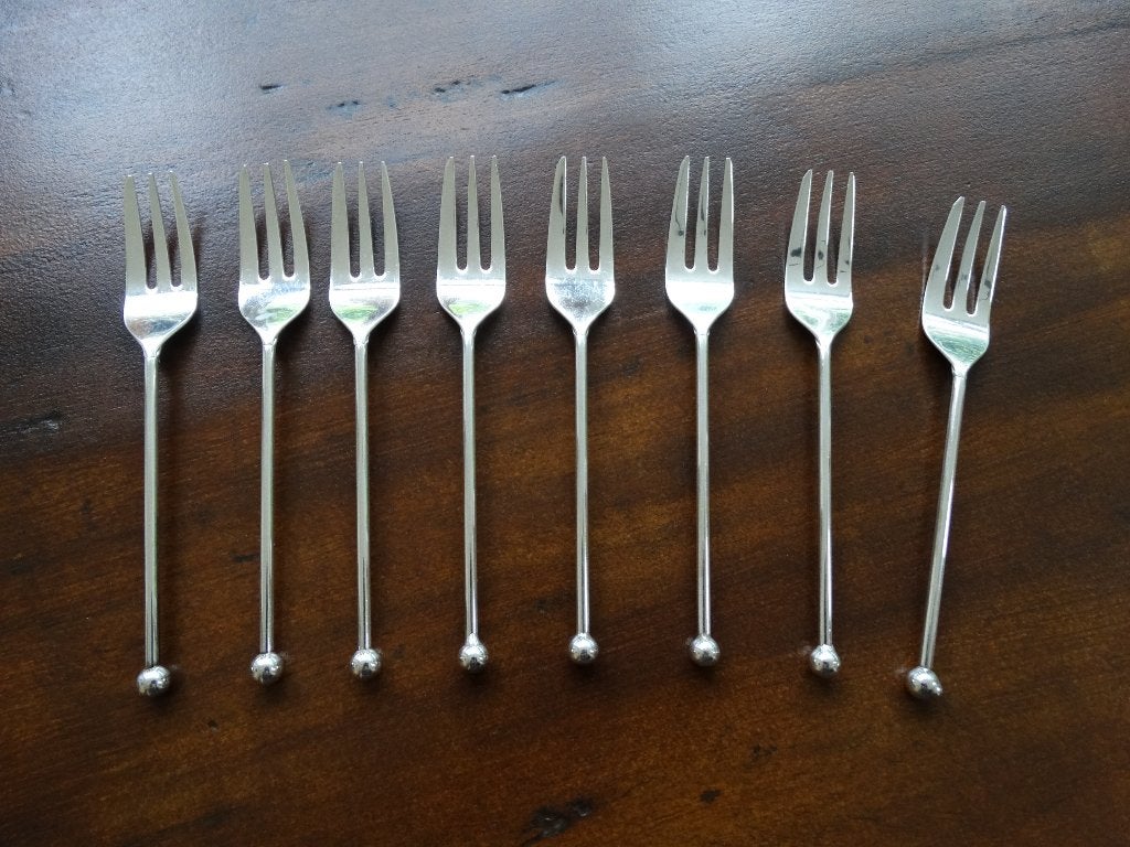 8 verzilverde taartvorkjes met bolletje albert heijn, Albert Heijn, Verzenden