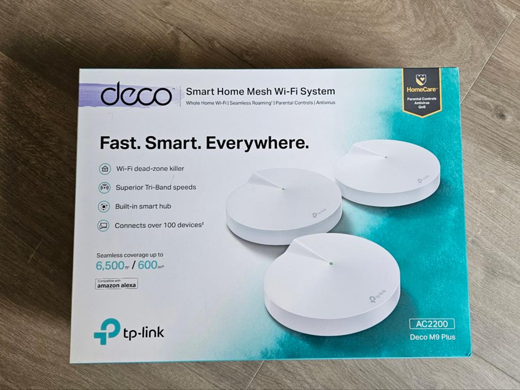 TP-Link Deco M9 Plus v2 3-pack, Computers en Software, Routers en Modems, Zo goed als nieuw, Ophalen