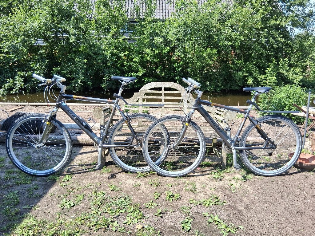 dames en heren sportfiets, Ophalen, Minder dan 10 versnellingen, Velgrem, Zo goed als nieuw