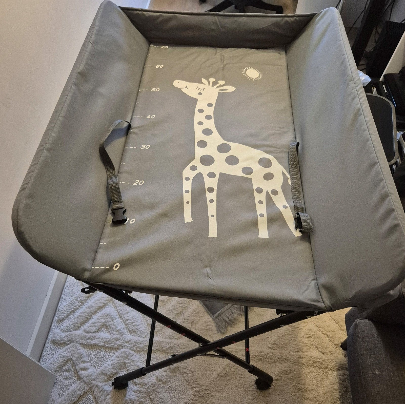 Opvouwbaar aankleedkussen met giraffe print GRATIS, Ophalen, Zo goed als nieuw