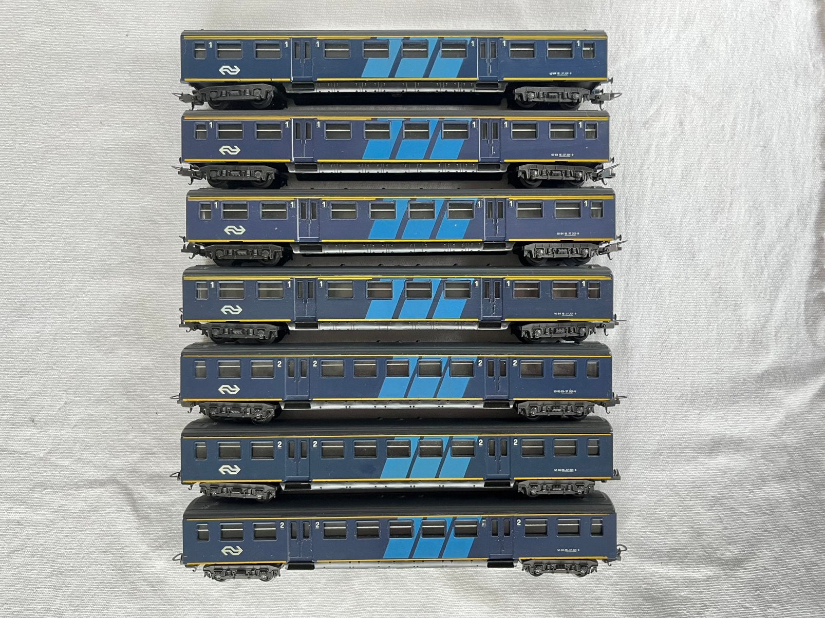 7x Lima NS Plan E 1e/2e klas rijtuigen H0 (set 2), Gebruikt, Gelijkstroom, Wagon, Ophalen of Verzenden