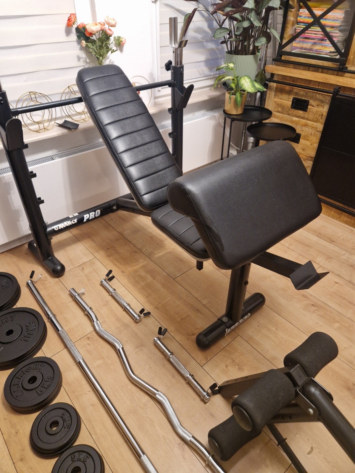 compleet fitness set, Ophalen, Zo goed als nieuw, Fitnessbank