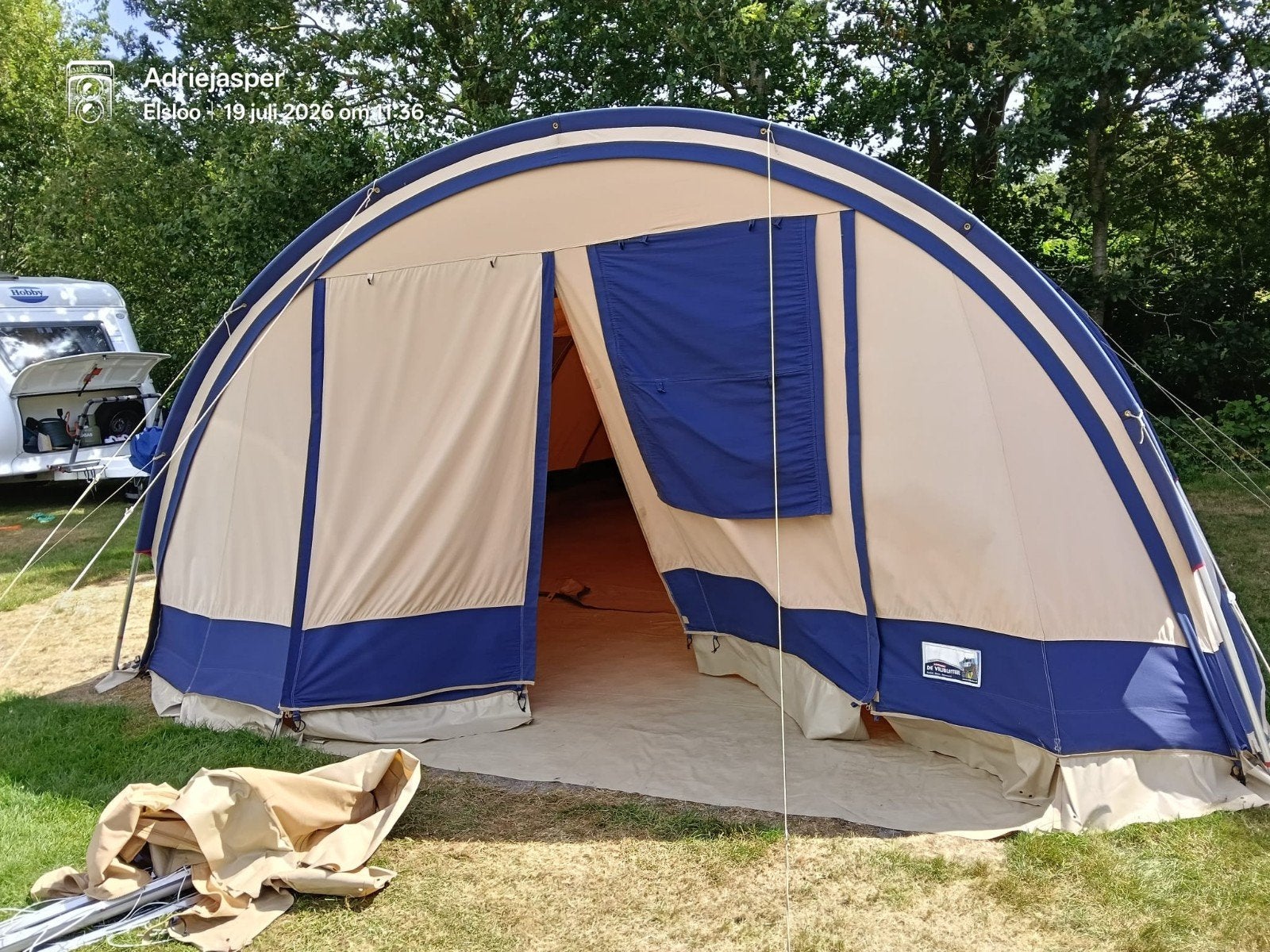 tent van vrijbuiter, Ophalen, Gebruikt