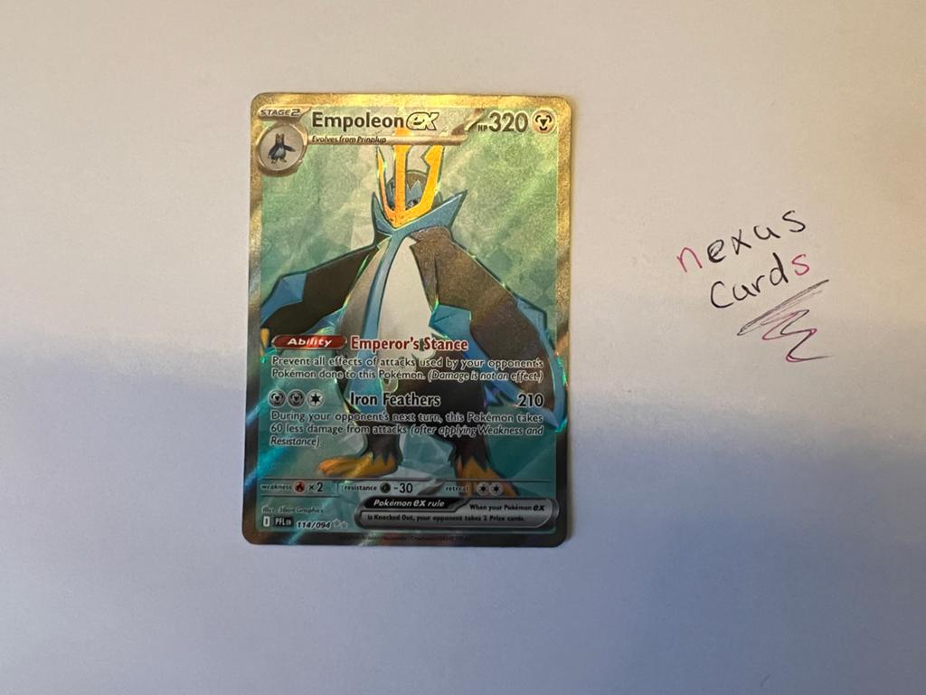Empoleon EX 113 Pokemon Kaart Phantasmal Flames, Ophalen of Verzenden, Zo goed als nieuw, Losse kaart, Foil
