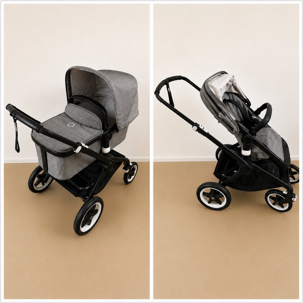 Complete Bugaboo Fox Grey Melange | alle accessoires, Ophalen, Gebruikt, Combiwagen, Bugaboo