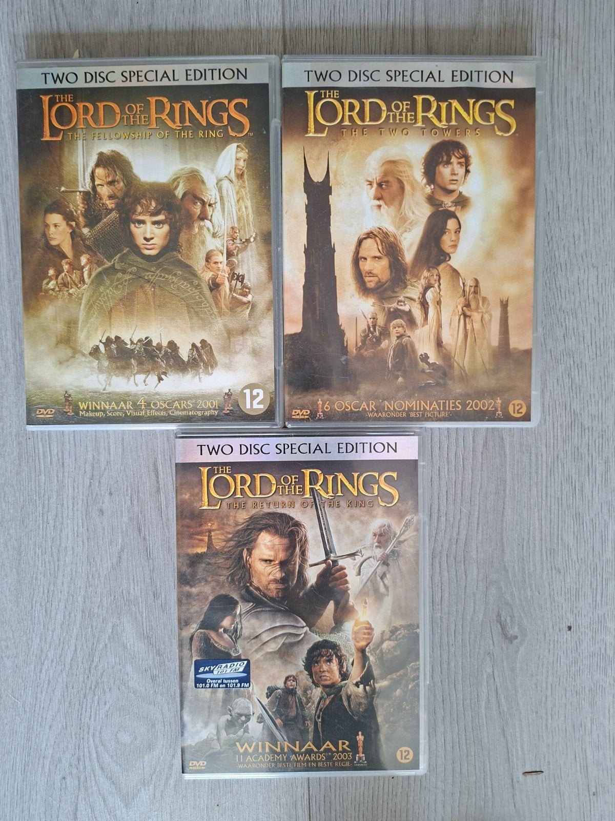3x dvd boxen lord of the rings, Verzamelen, Ophalen of Verzenden, Gebruikt, Overige typen