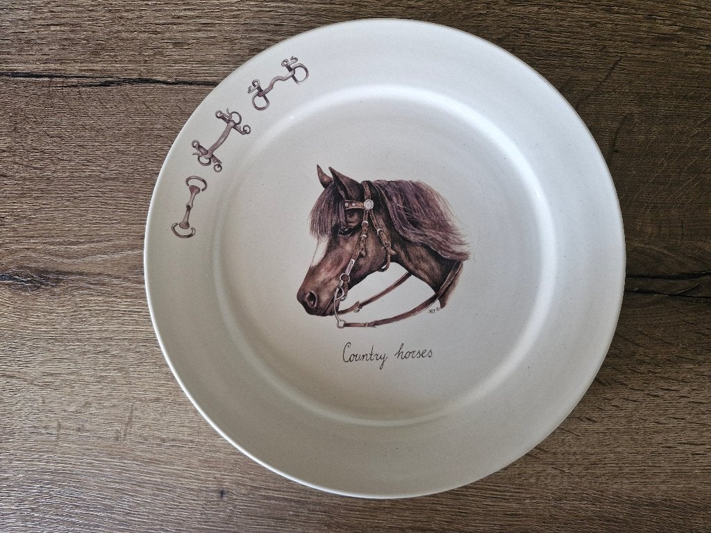 JET - Country Horses Bord 32cm, Ophalen of Verzenden, Zo goed als nieuw, Bord(en), Overige stijlen