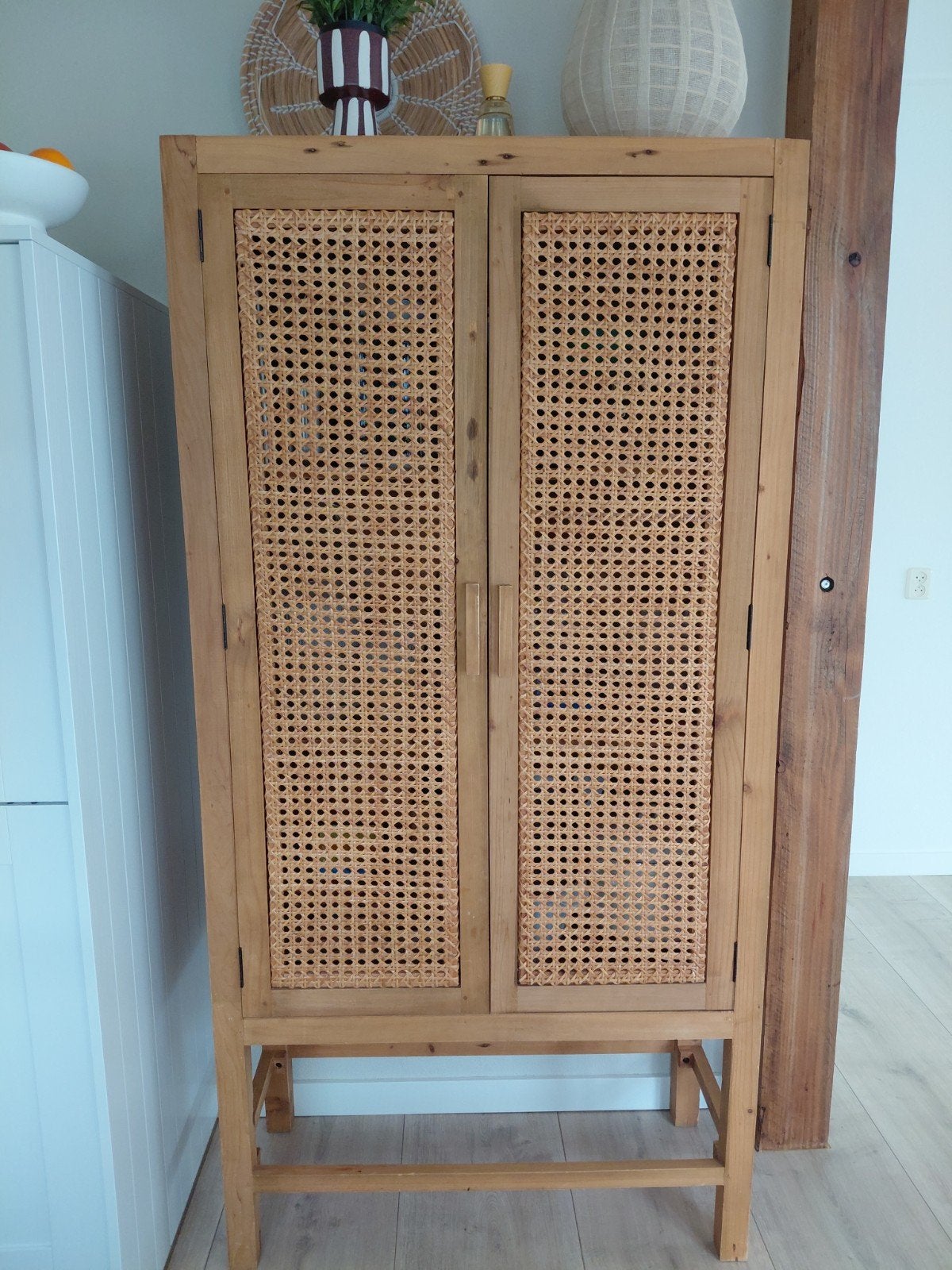 Kwantum kast Sibu Webbing Rattan 180x90x40cm, Huis en Inrichting, Kasten | Kledingkasten, Ophalen, Met deur(en), Overige materialen