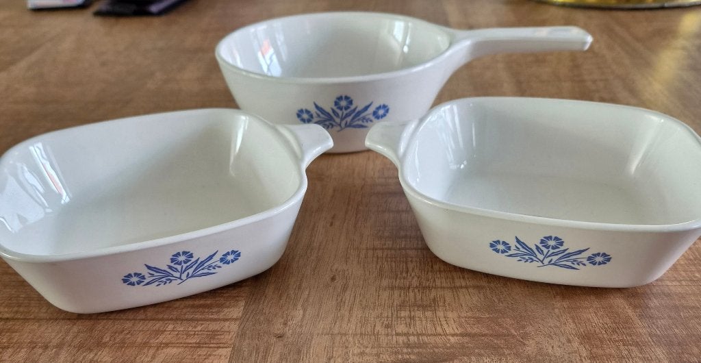 3-delige vintage set van Pyrosil Ware, Huis en Inrichting, Keuken | Servies, Gebruikt, Overige merken, Ophalen of Verzenden, Bord(en)