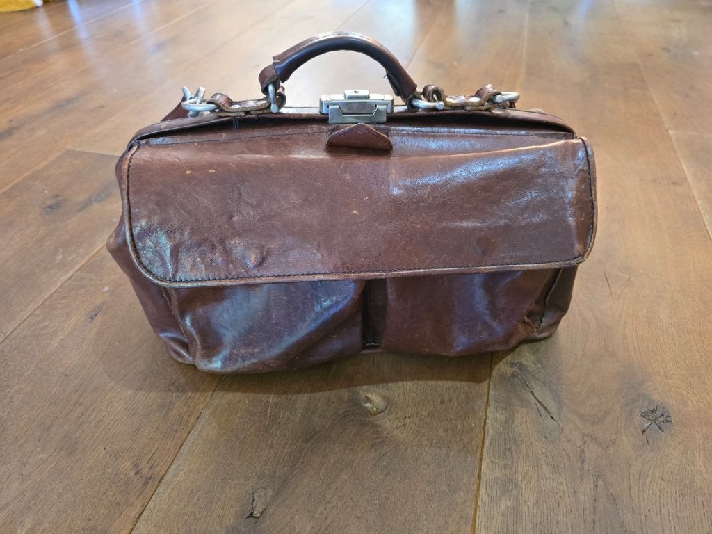 dokterstas Mutsaers citybag deluxe groot met voorvakken, Ophalen of Verzenden, Gebruikt, Bruin, Handtas