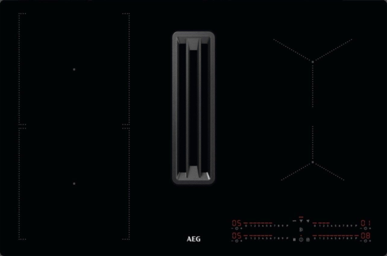 NIEUW AEG CCE84543CB Inductiekookplaat met afzuiging, Witgoed en Apparatuur, Ophalen, Nieuw, 4 kookzones, Inbouw