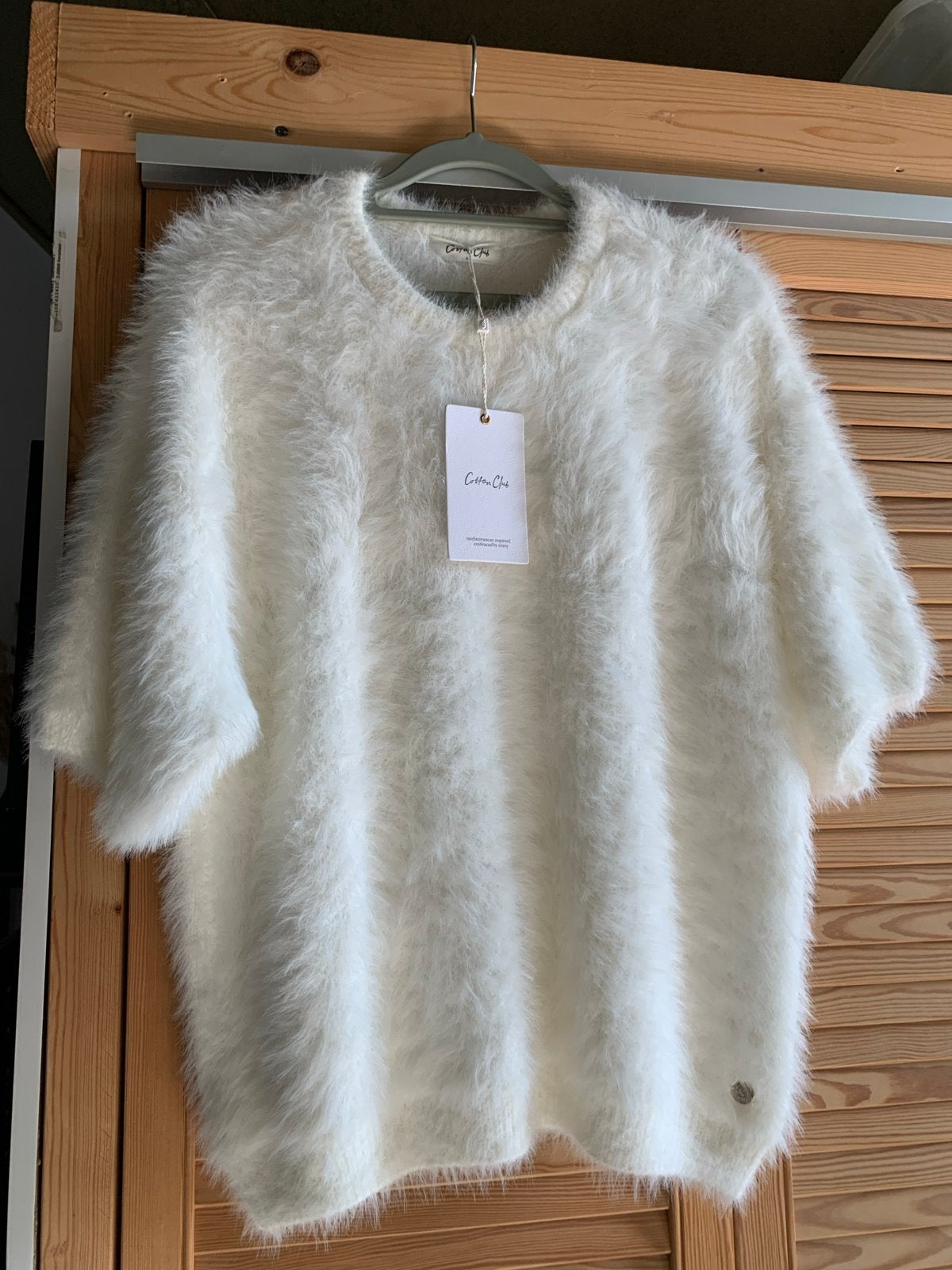 Nieuwe Cotton Club pluizige trui met kaartje, Kleding | Dames, Truien en Vesten, Ophalen of Verzenden, Nieuw, Maat 38/40 (M), Wit