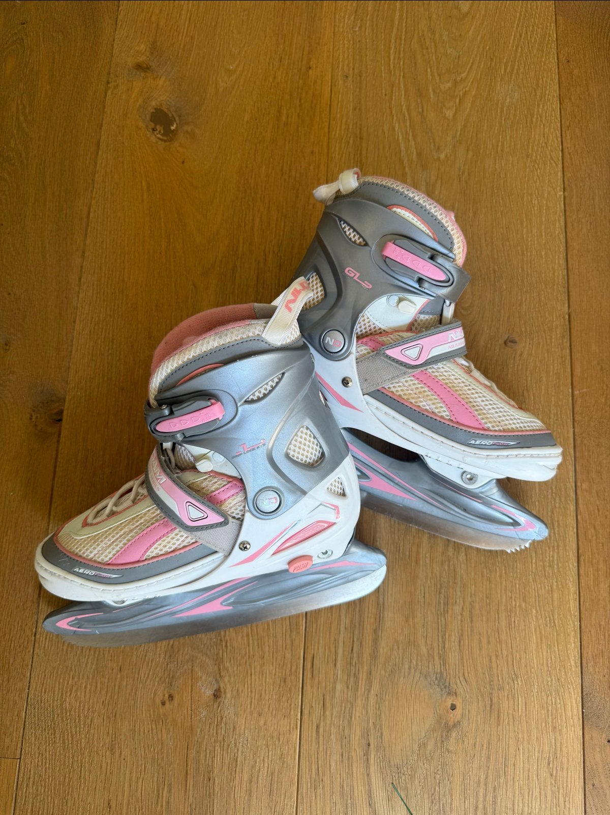 Nijdam Aero GL-3 Kunstschaatsen - Roze/Grijs maat 34-37, Sport en Fitness, Schaatsen, Ophalen, Gebruikt, Kunstschaatsen, Nijdam