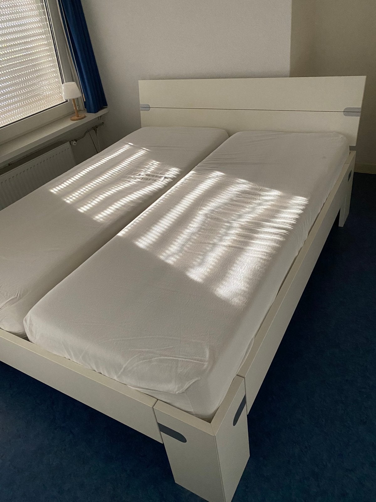 Twee persoons M-Line bed, Ophalen, Overige materialen, Gebruikt, Wit