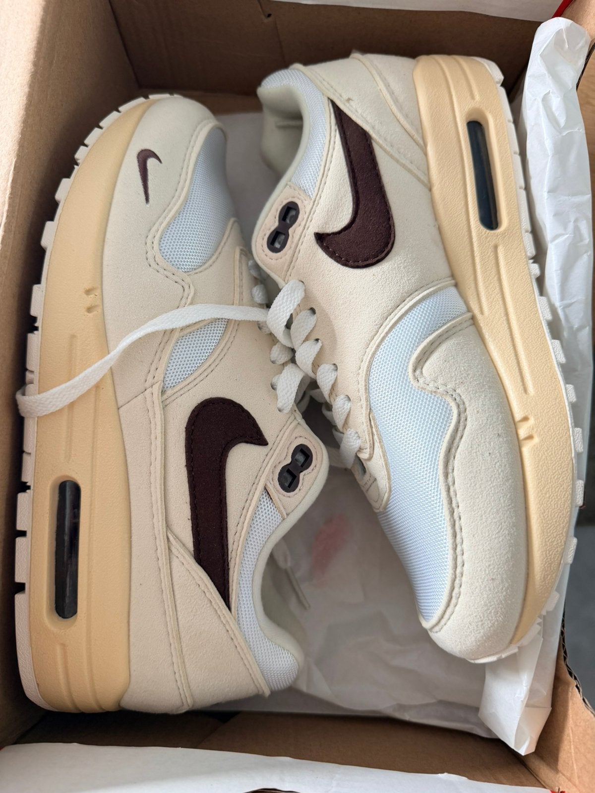 Nike air max 1 sail ironstone maat 38, Overige kleuren, Nieuw, Ophalen of Verzenden, Sneakers of Gympen