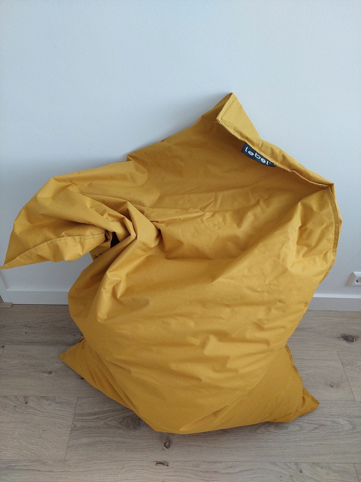 Zitzak, geel, LEBEL, 130x90 cm, Huis en Inrichting, Ophalen, Zo goed als nieuw, Geel, Zitzak