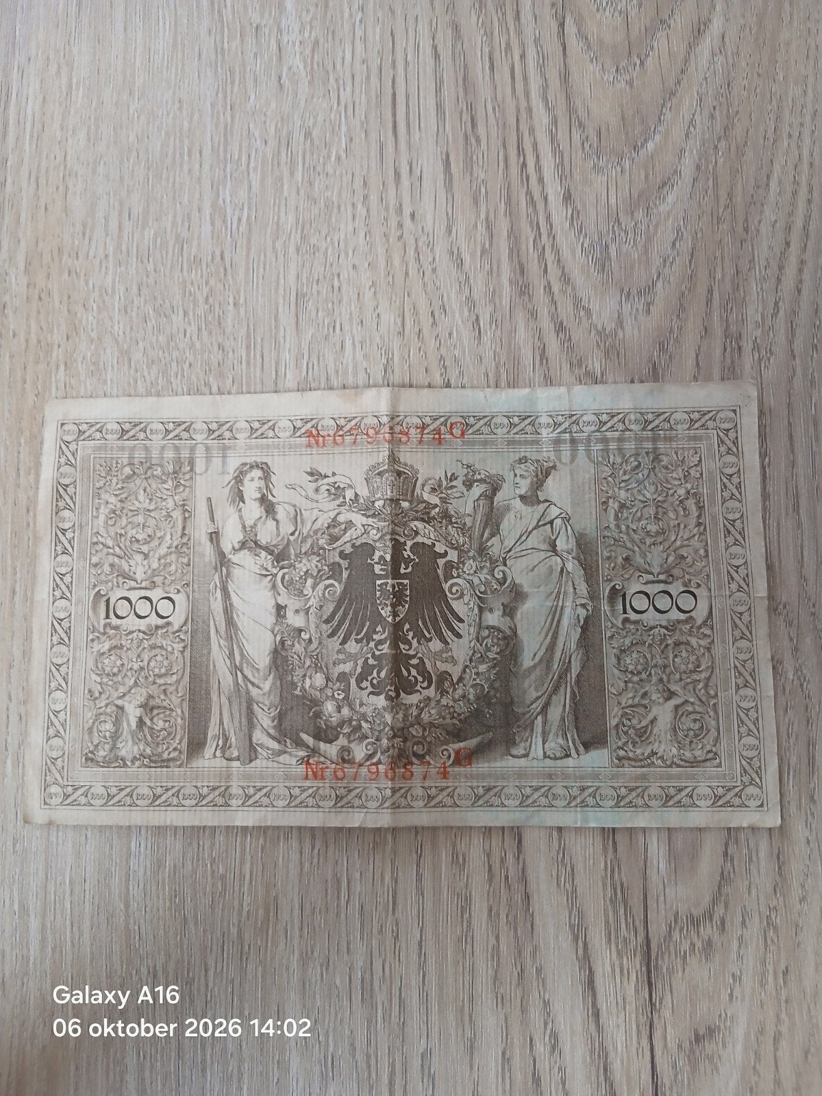 Historisch Duits 1000 Mark biljet uit 1910, Ophalen of Verzenden, Duitsland, Los biljet