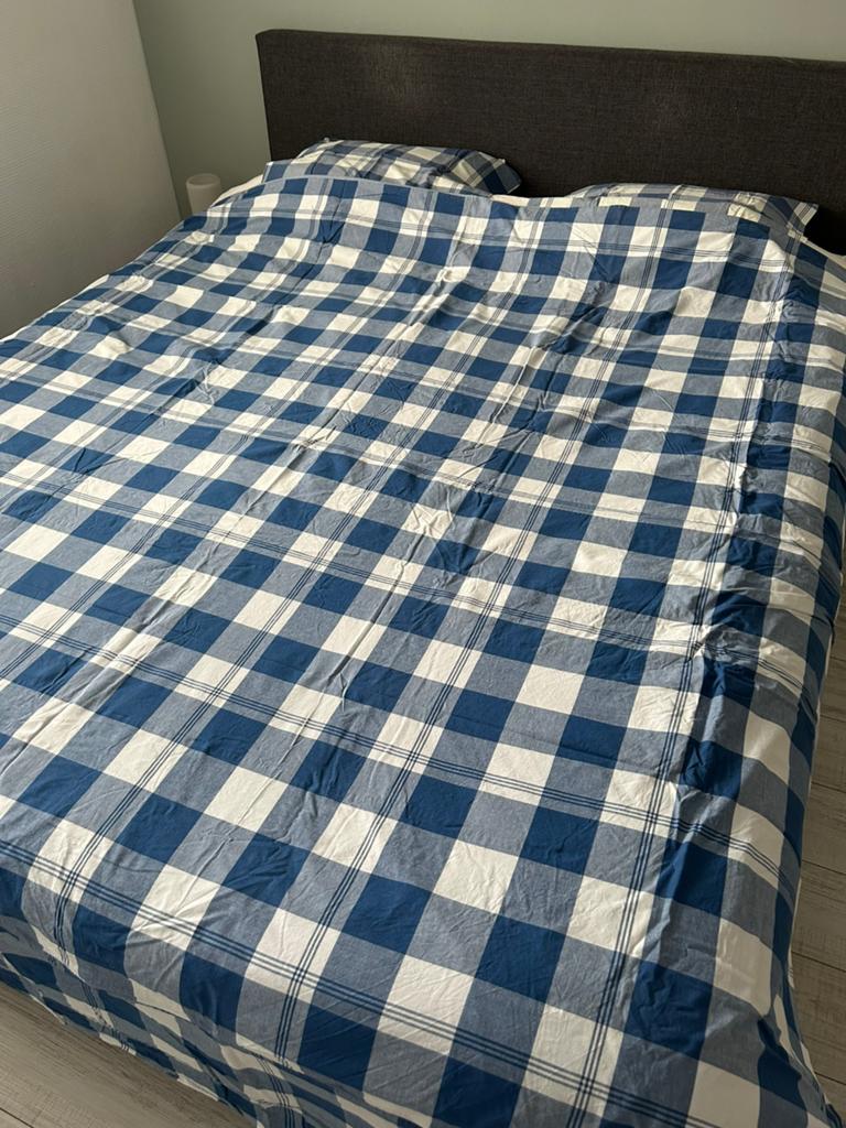 Gratis lits jumeaux dekbedovertrek 240x220/200, Huis en Inrichting, Slaapkamer | Beddengoed, Ophalen, Blauw, Dekbedovertrek, Tweepersoons