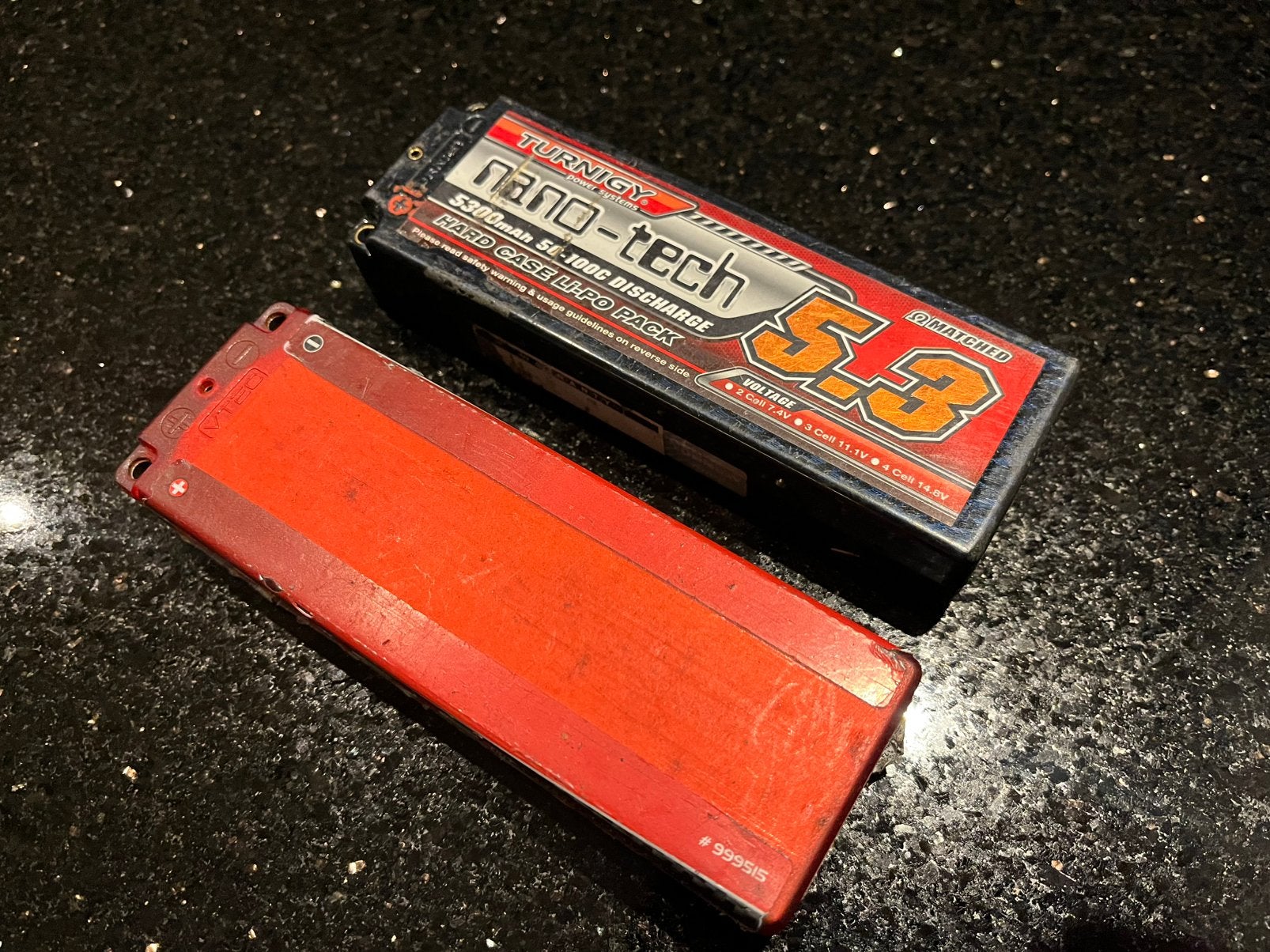 2x hardcase lipo 2s 5500mAh, Ophalen of Verzenden, Zo goed als nieuw, Overige schalen, Onderdeel