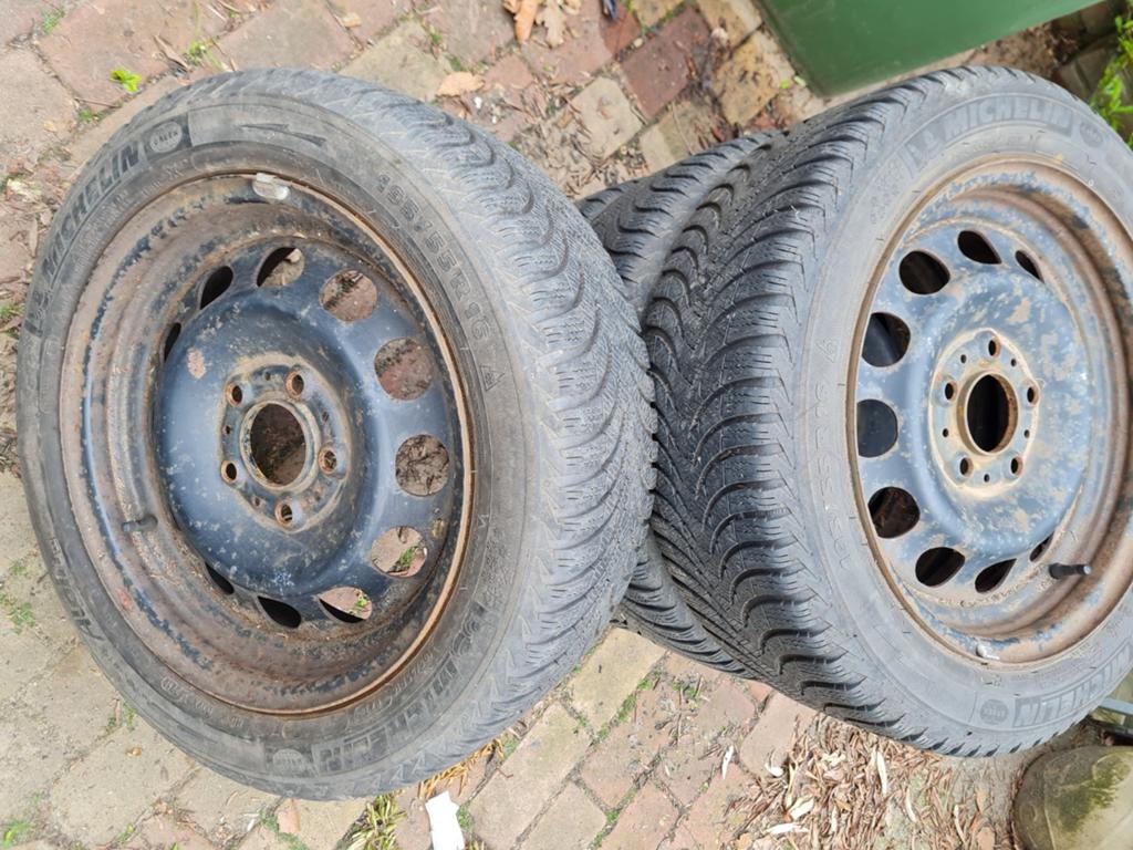 Bmw 1 serie winterwielen, Ophalen, Gebruikt, 16 inch, Banden en Velgen