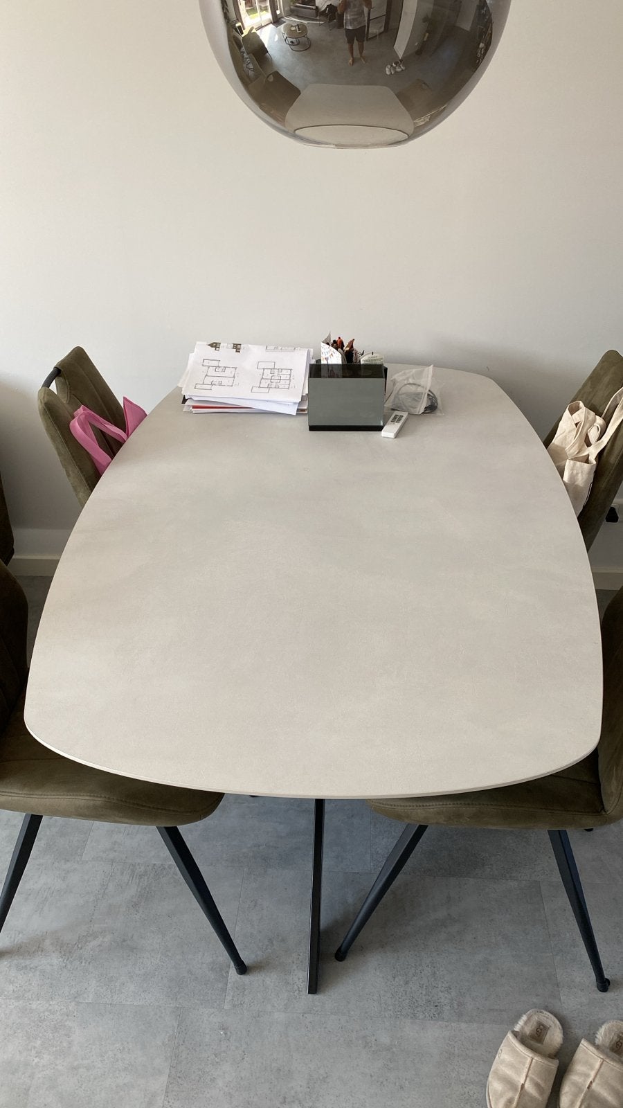 Deense ovale eettafel 160x100 cm, Ophalen, 100 tot 150 cm, Nieuw, Vijf personen of meer