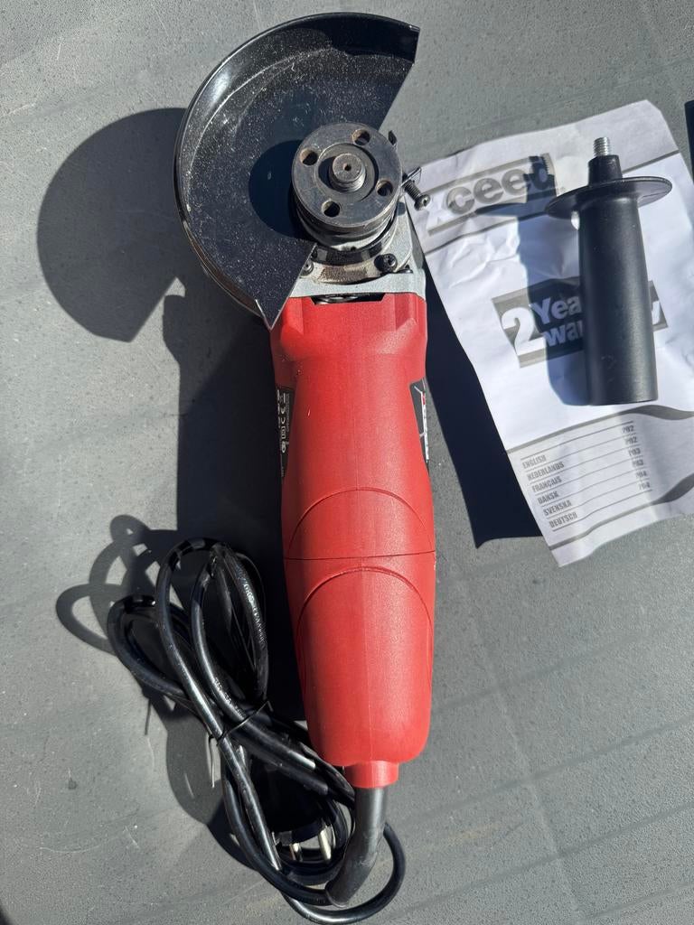 XCeet Haakse Slijper, Doe-het-zelf en Verbouw, Gereedschap | Slijpmachines, Zo goed als nieuw, Haakse handslijpmachine, Minder dan 700 watt