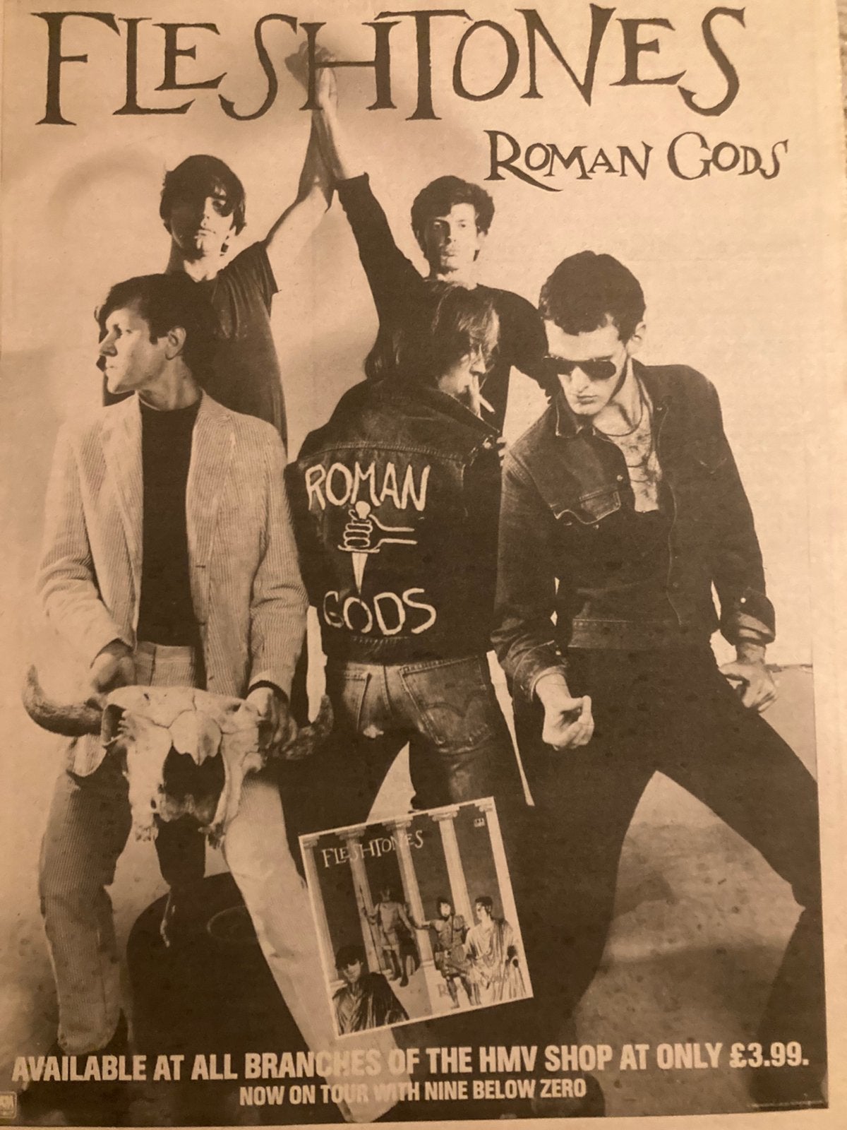FLESHTONES Roman Gods A3 advertentie, Ophalen of Verzenden, Zo goed als nieuw