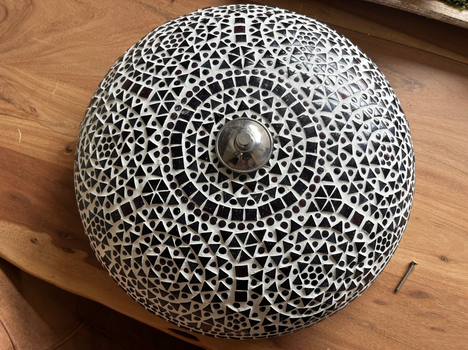 Mozaiek plafondlamp paars/lila, Huis en Inrichting, Ophalen, Overige stijlen, Inclusief lichtbron, Paars
