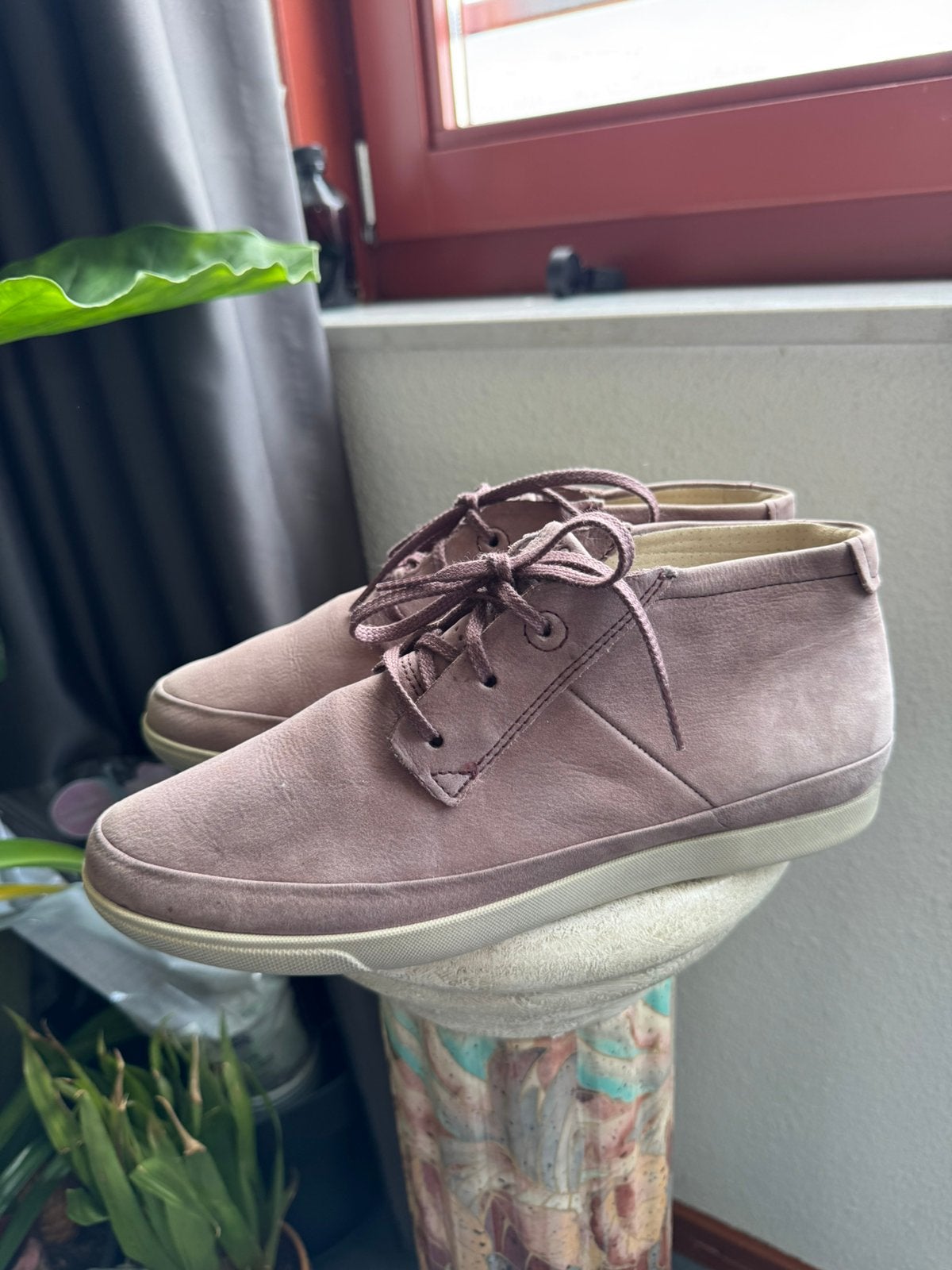 Ecco Damara  nubuck dames enkellaars roze; maat 39, Kleding | Dames, Verzenden, Zo goed als nieuw, Roze