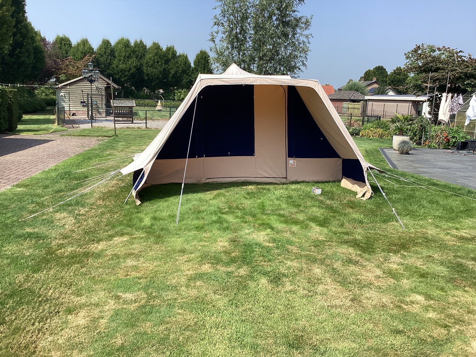 De Wit Pyramide Tent 6 persoons €.200,00, Ophalen, Zo goed als nieuw