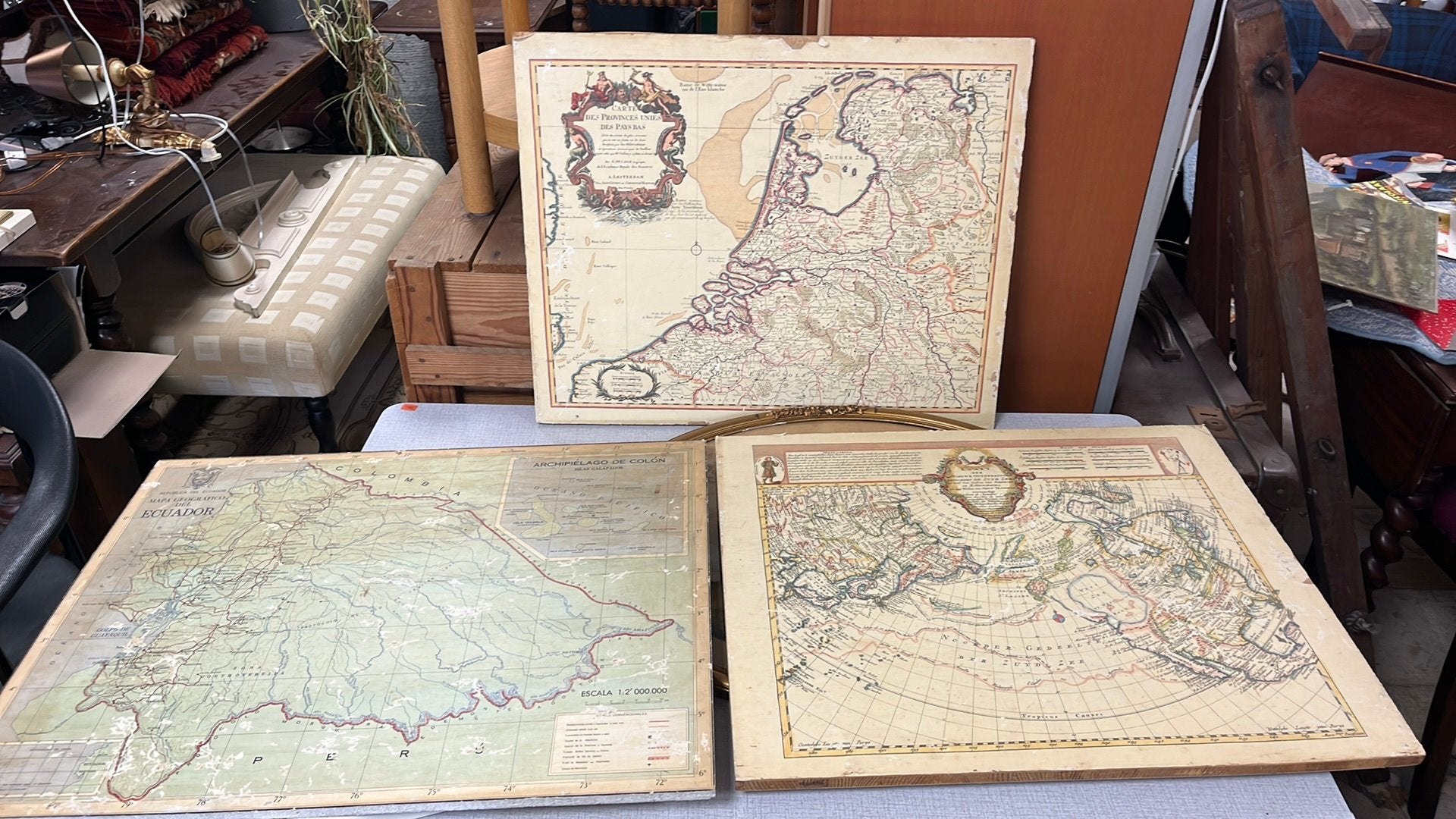 Drie oude landkaarten Ecuador Nederland Zuidzee, Boeken, Gelezen, Ophalen of Verzenden, Landkaart, 1800 tot 2000