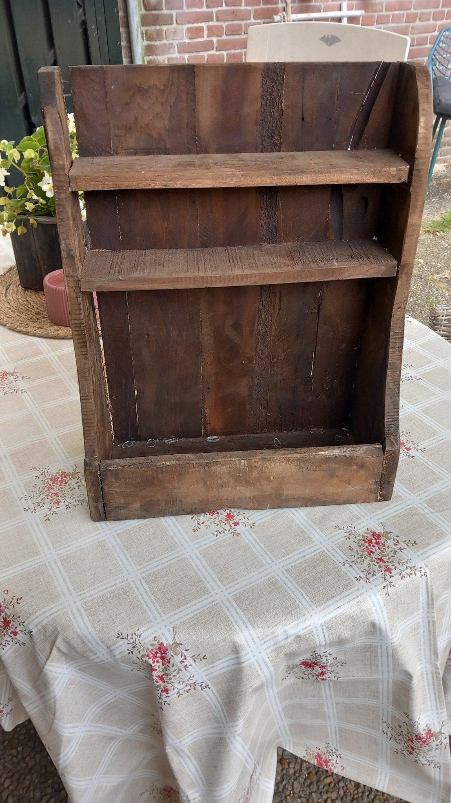 Houten wandkastje met twee planken, Huis en Inrichting, Ophalen