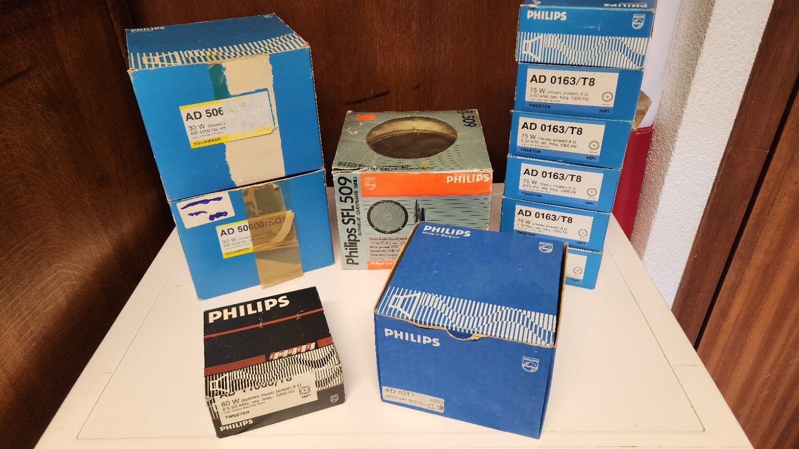 Philips Vintage Speakers & Tweeters - Diverse Modellen, Audio, Tv en Foto, Ophalen of Verzenden, Minder dan 60 watt, Front, Rear of Stereo speakers