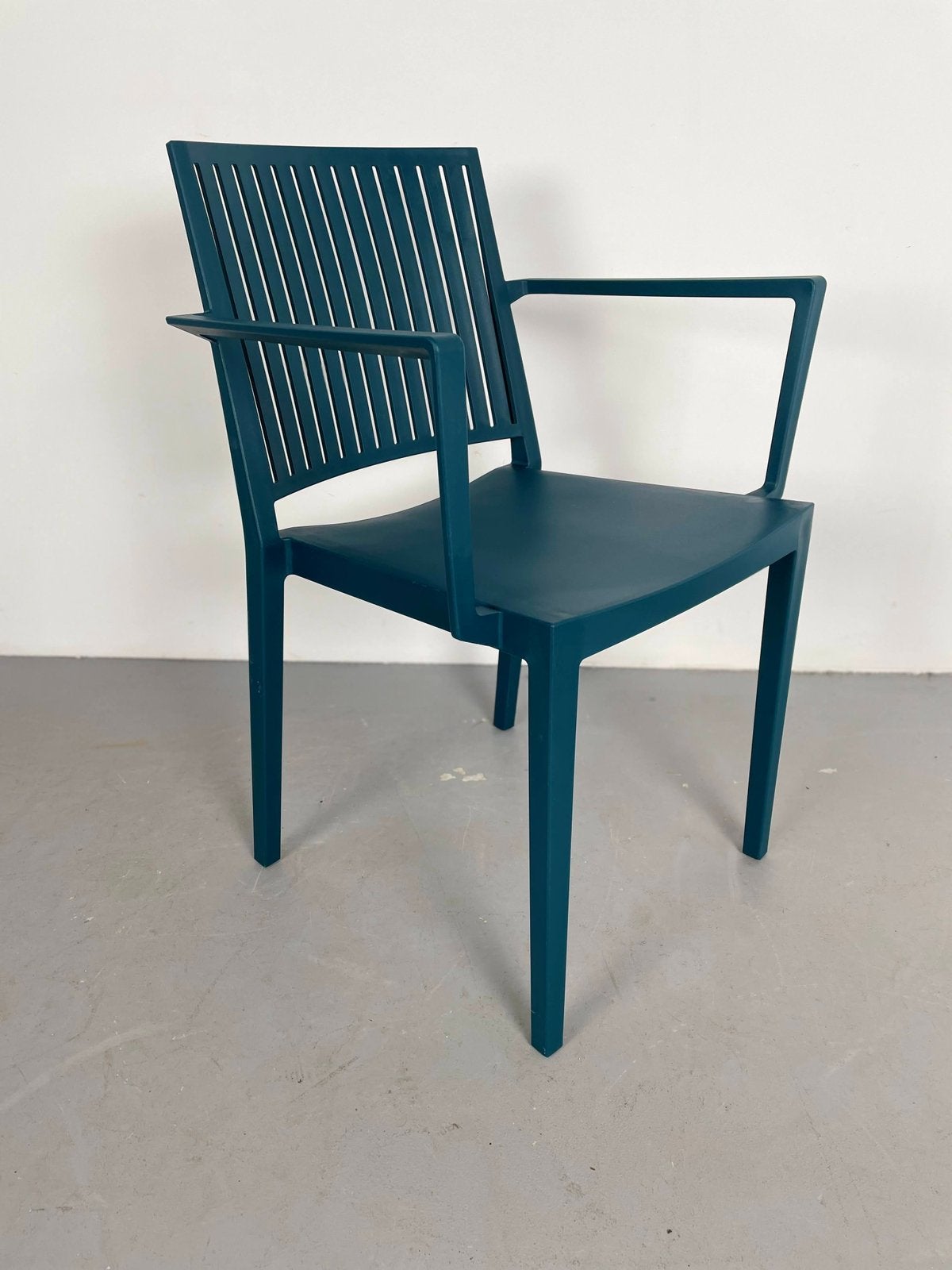 11x Luxe tuinstoelen terrasstoelen met armleuningen petrol, Ophalen, Blauw, Nieuw, X