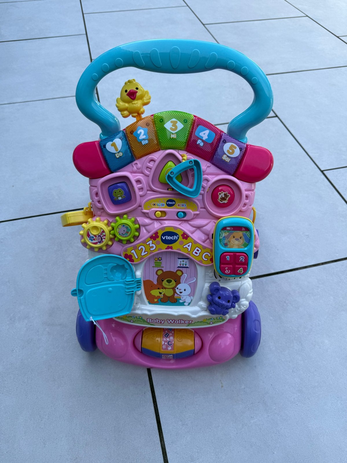 VTech Baby Walker Roze - Interactieve Loopwagen, Ophalen, Zo goed als nieuw, Overige typen, Met licht