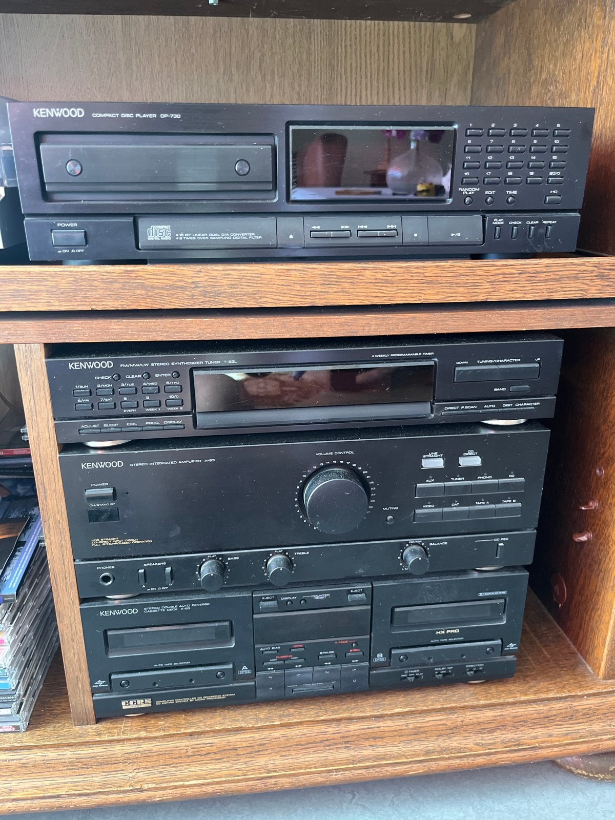 Kenwood Stereo Set - CD, Cassette, Tuner, Versterker, Gebruikt, Cassettedeck, Losse componenten, Ophalen