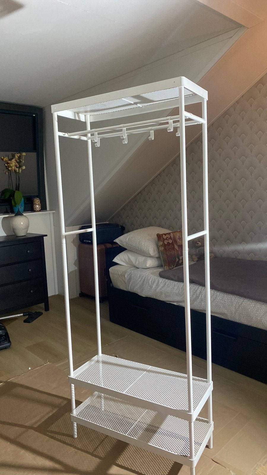 Ikea kledingrek wit, Ophalen, Gebruikt