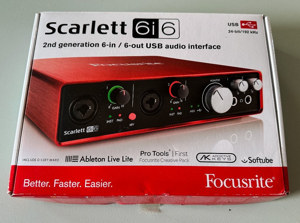 Focusrite Scarlett 6i6 2nd generation USB audio interface, Verzenden, Nieuw, Audio