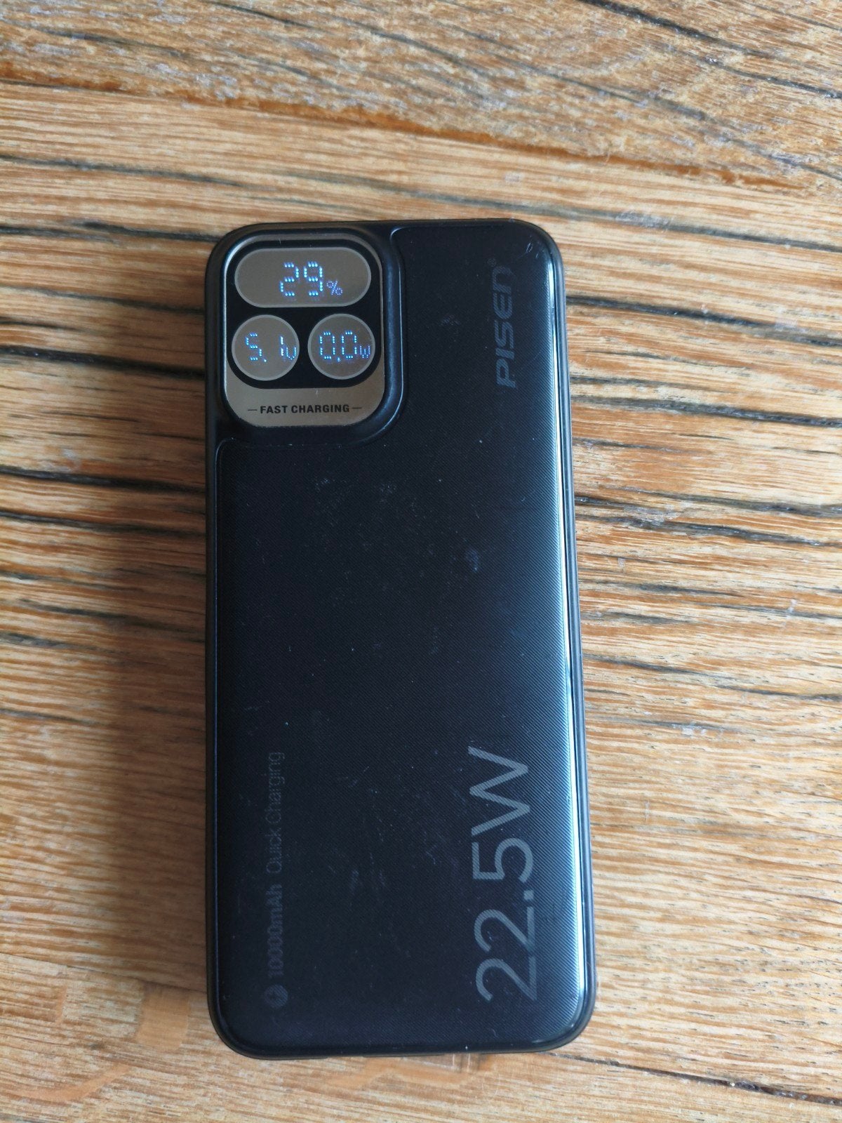 Pisen Powerbank 10000mAh 22.5W met ingebouwde kabels, Ophalen of Verzenden, Zo goed als nieuw, Pisen