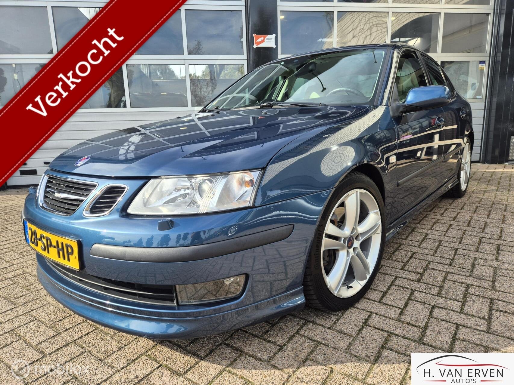 Saab 9-3 Sport Sedan 2.8 T V6 AERO LEDER MEMORY XENON NAP!, Auto's, Blauw, Bedrijf, 1600 kg, Sedan