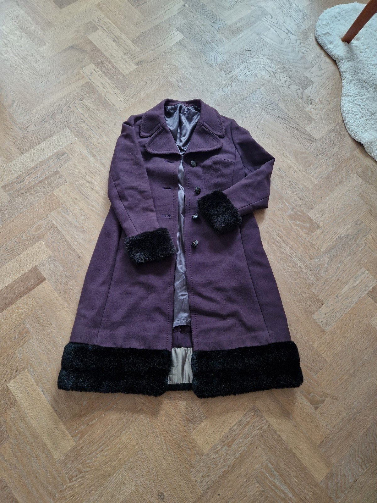 damesjas vintage maat m aubergine, Ophalen of Verzenden, Gedragen, Maat 38/40 (M), Paars
